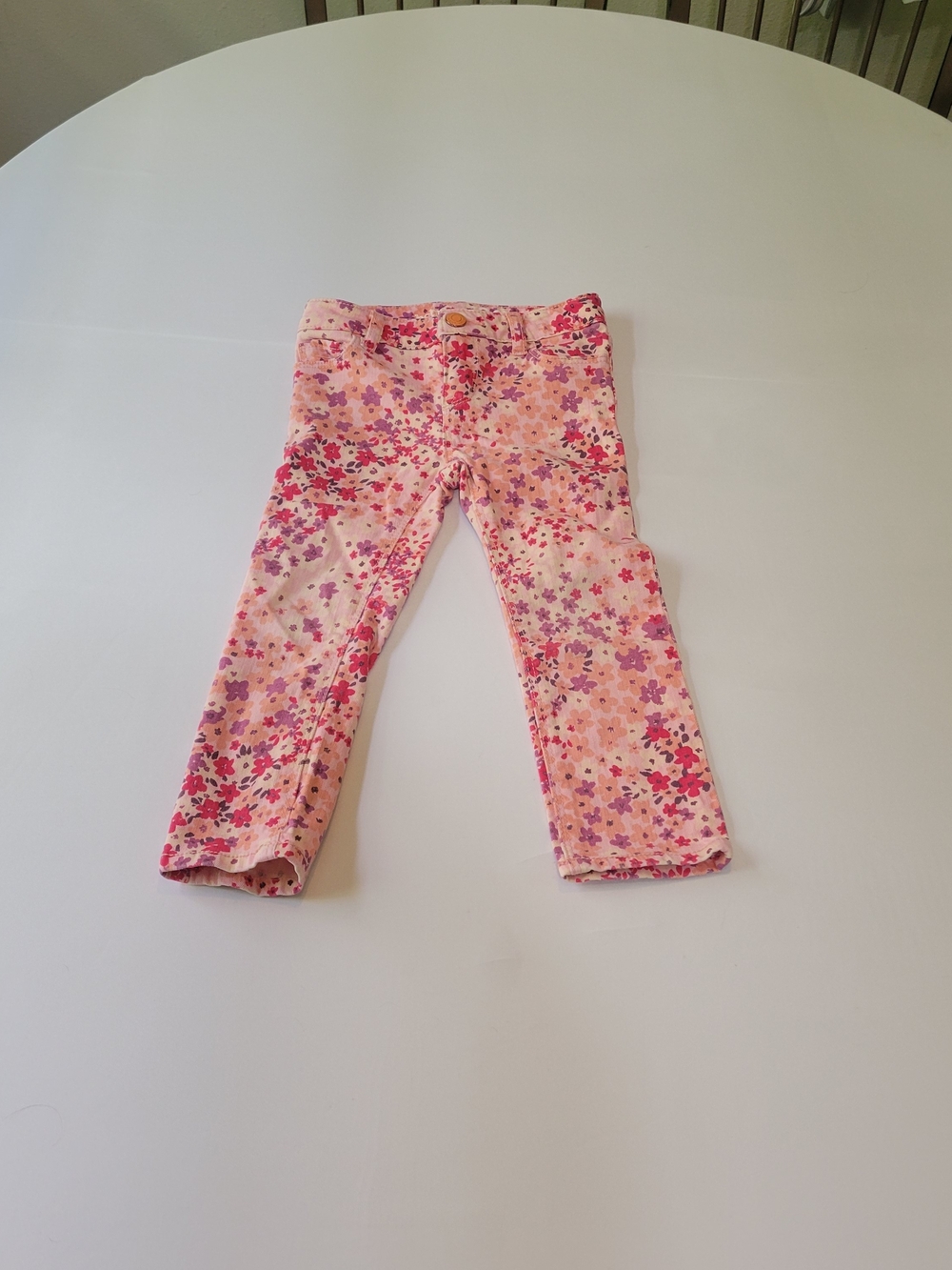 baby GAP 1969 Girls Pink Floral Stretch Jeans